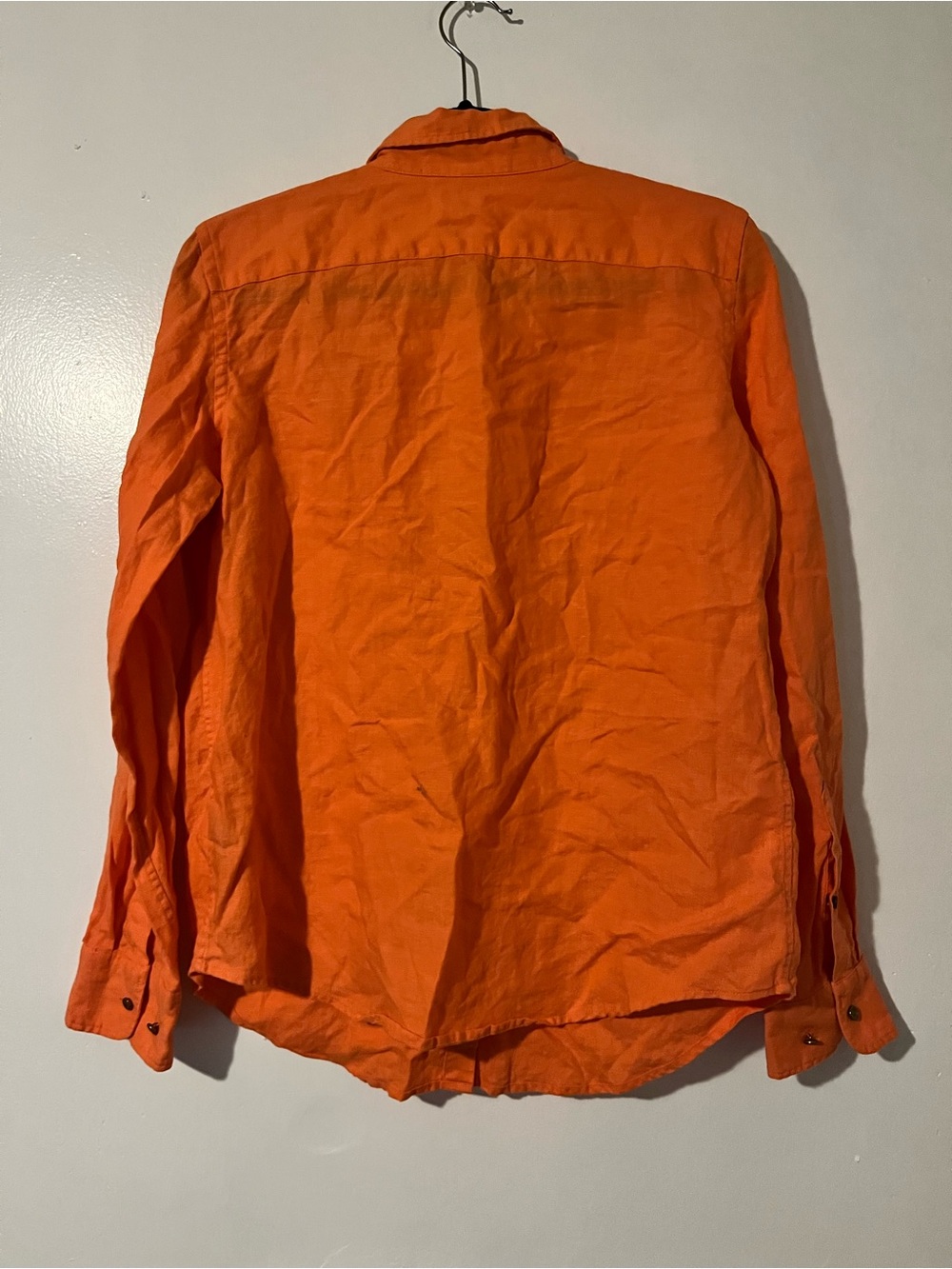 Ralph Lauren Orange Linen Button-Up Shirt - Picture 4 of 4